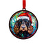 Cocker Spaniel Black in Santa Hat Suncatcher Decoration
